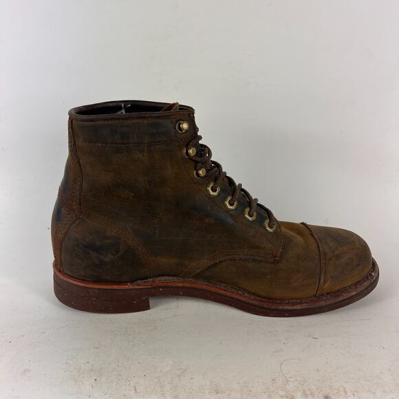 Chippewa LLBean Katahdin Iron Works Engineer cap boots mens 9.5 D brown leather - Picture 3 of 12